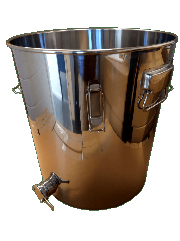 Premium Honey Settling Tank (100kg) all Stainless Steel - with welded outlet & gate