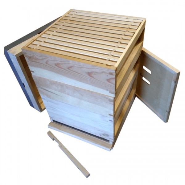 Pine National Beehive with 2 Supers with Frames and Foundation