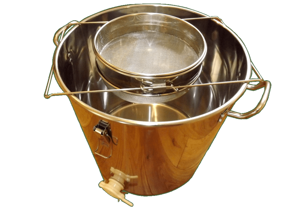Double Honey Strainer - Stainless Steel - with adjustable arms