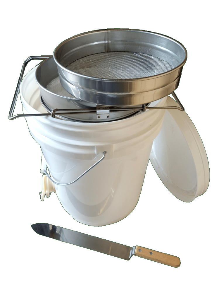 20L Honey Settling Tank with Gate and Double Honey Strainer and Uncapping Knife