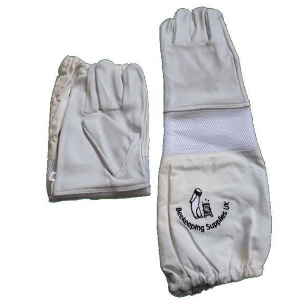 BKSUK - Ventilated Long Sleeve Cotton and Leather Gloves