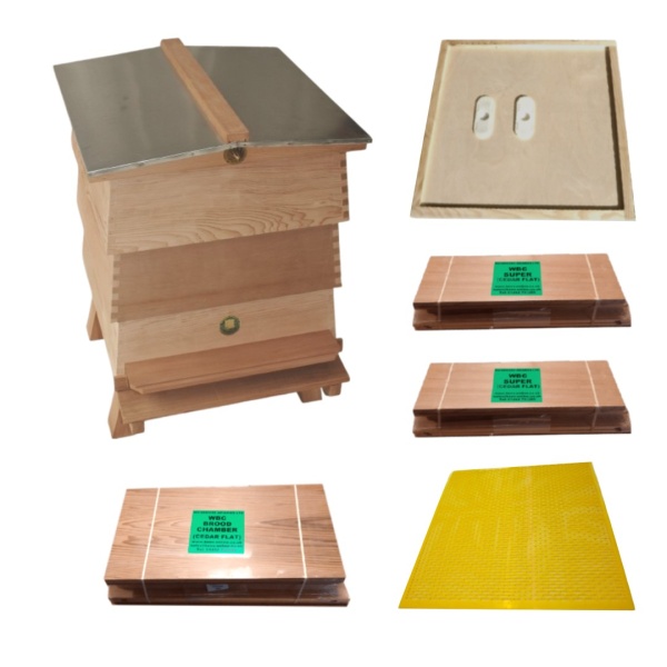 Cedar WBC Complete Beehive with 3 Lifts & 2 Supers